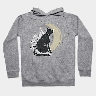 Cat Retro Distressed Style Vintage Hoodie